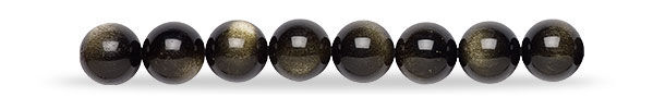 Golden Sheen Obsidian Gemstone Beads